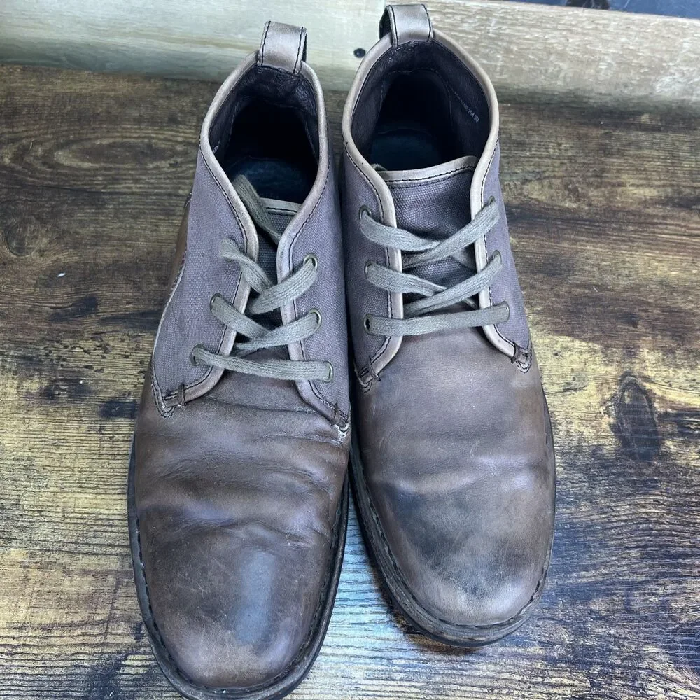John Varvatos Star USA Hipster Chukka Boots Mens Shoes Brown Leather Mens 9